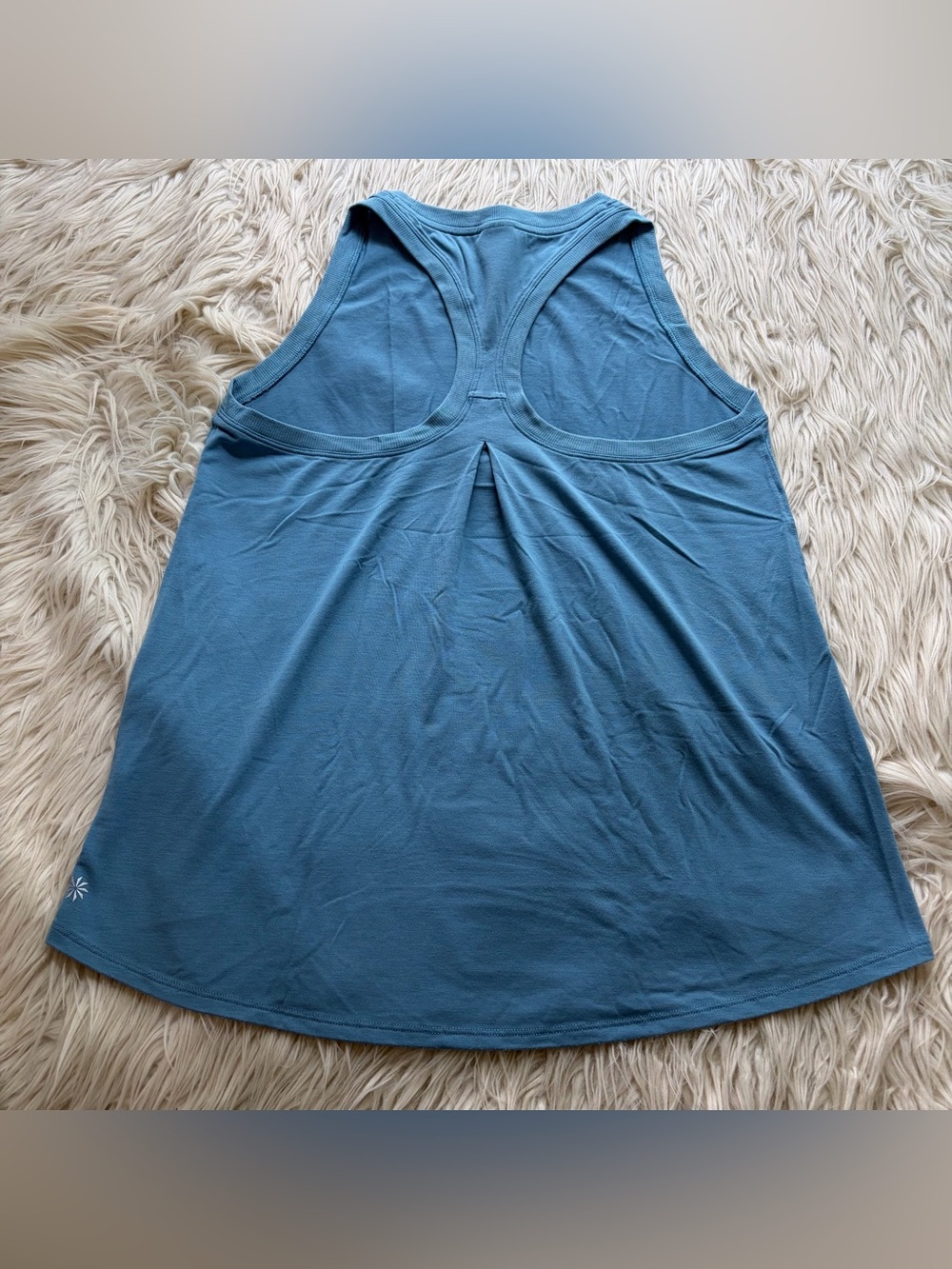 Athleta Tank Top Racerback Muted Blue Flowy Gym Yoga Athletic Women’s Size S